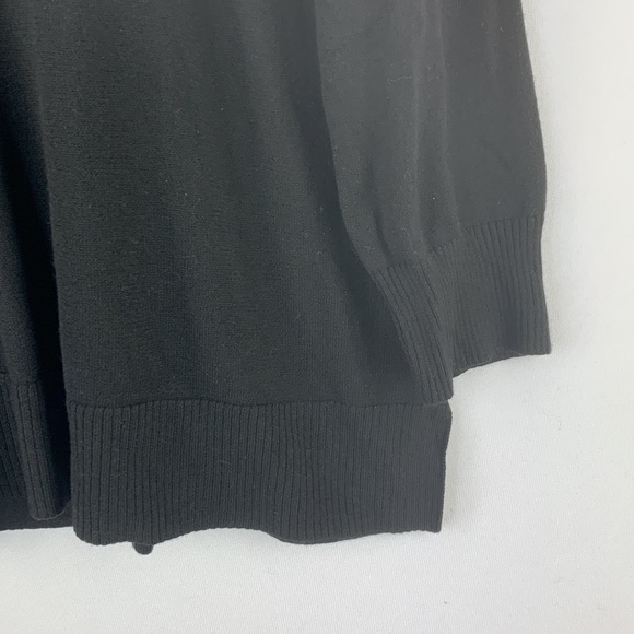 Karen Scott Black V Neck Seam Front Back Center Pullover Sweater NWT Size 2X - Picture 4 of 6